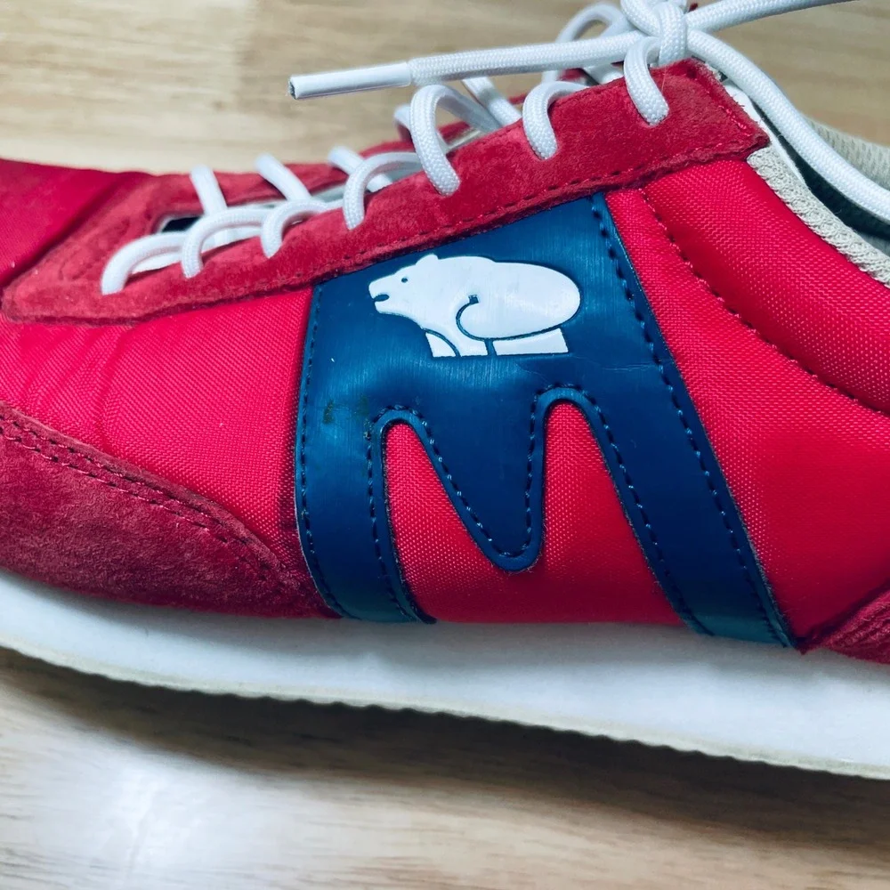 Karhu Albatross 82 Mens Red Navy Blue Suede Running Sneakers US 9